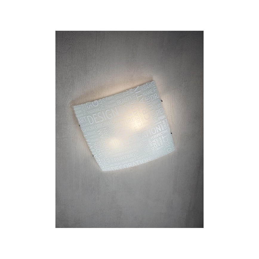 Redo 05-818 - Laelamp NOTES 2xE27/42W/230V 39x39 cm valge