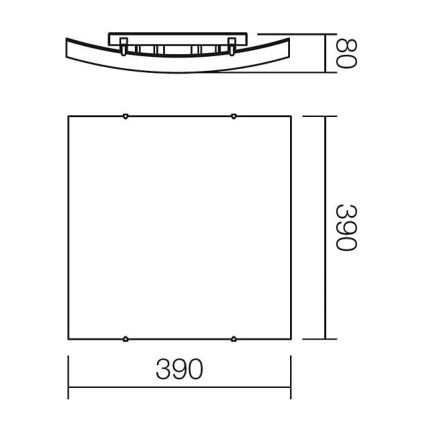 Redo 05-818 - Laelamp NOTES 2xE27/42W/230V 39x39 cm valge
