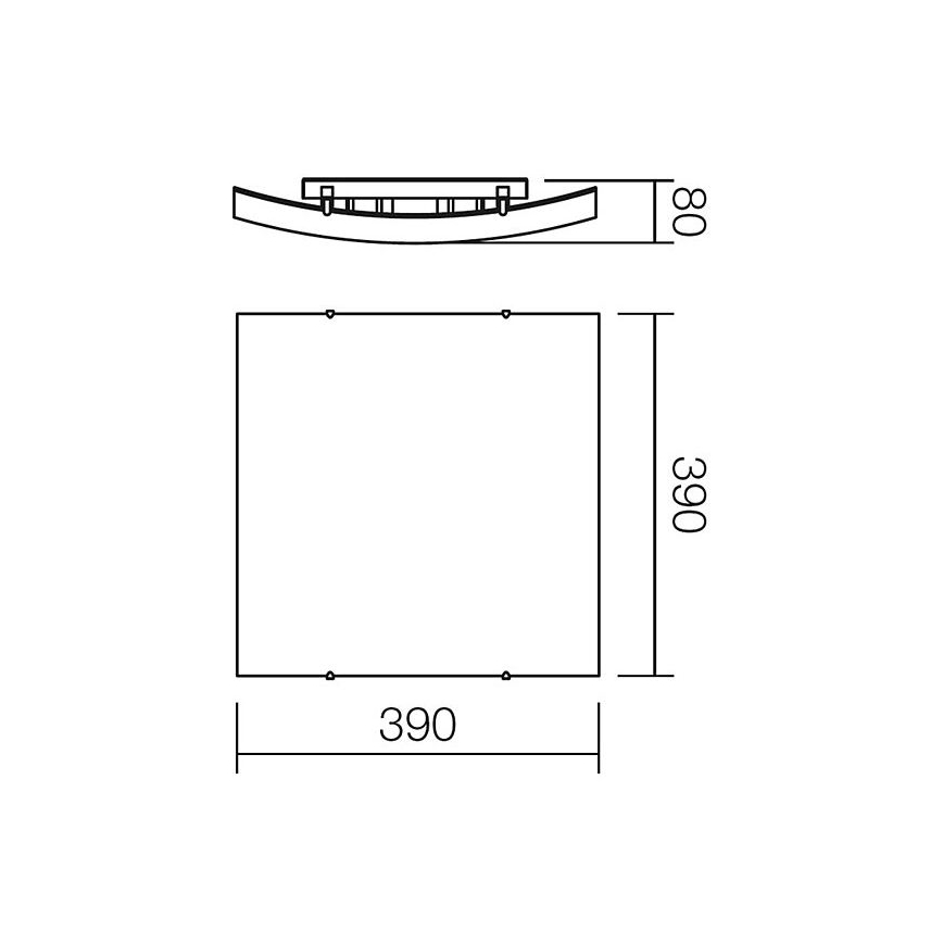 Redo 05-818 - Laelamp NOTES 2xE27/42W/230V 39x39 cm valge
