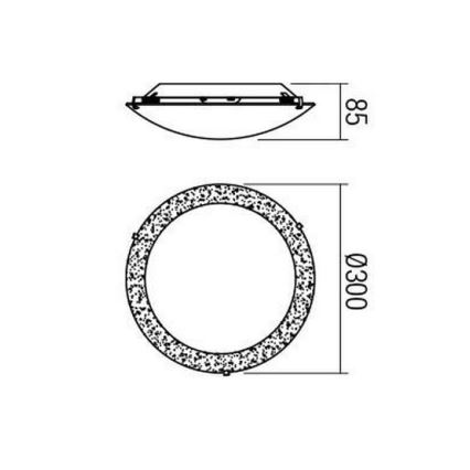 Redo 05-865 - LED Laevalgusti ARTEMIS LED/12W/230V d. 30 cm hõbedane