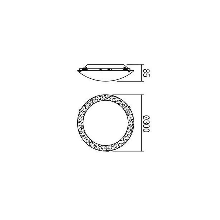Redo 05-865 - LED Laevalgusti ARTEMIS LED/12W/230V d. 30 cm hõbedane