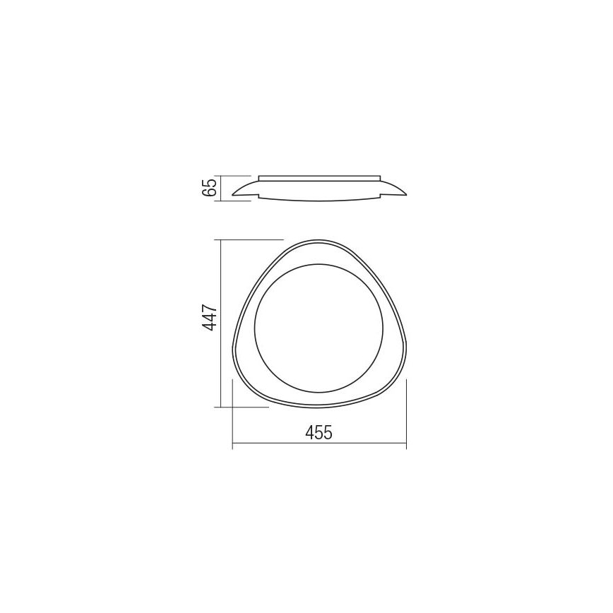 Redo 05-922 - LED Laevalgusti VERENA LED/24W/230V antratsiit