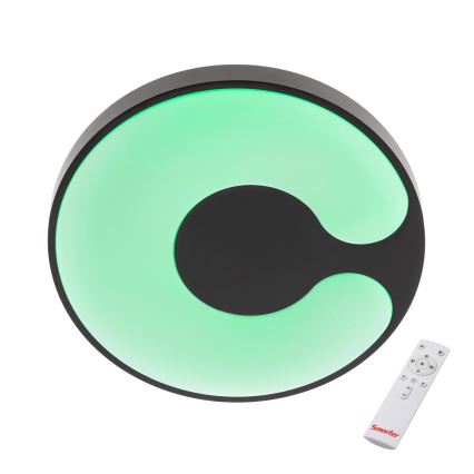 Redo 05-927 - LED RGBW hämardatav laevalgusti BIGSI LED/48W/230V 3000-6500K läbimõõt 50 cm must + kaugjuhtimispult