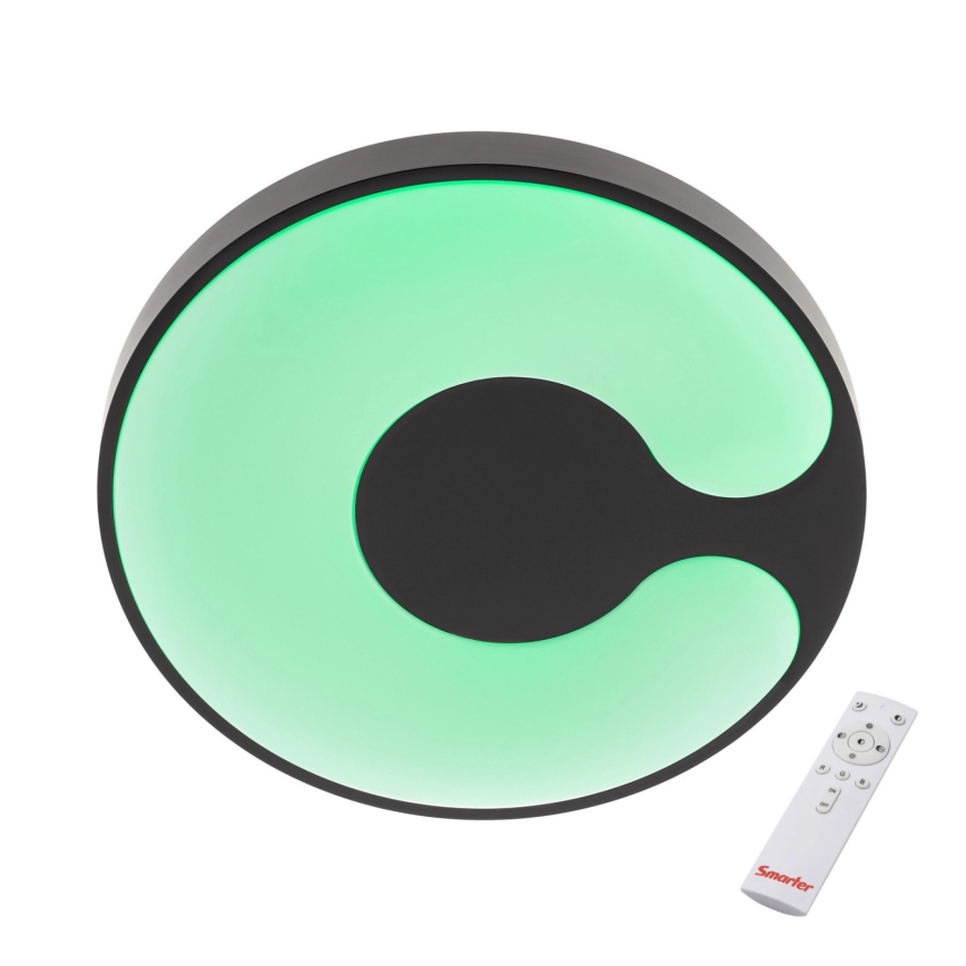Redo 05-927 - LED RGBW hämardatav laevalgusti BIGSI LED/48W/230V 3000-6500K läbimõõt 50 cm must + kaugjuhtimispult
