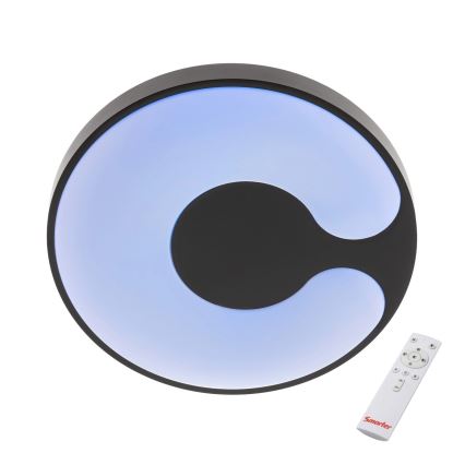 Redo 05-927 - LED RGBW hämardatav laevalgusti BIGSI LED/48W/230V 3000-6500K läbimõõt 50 cm must + kaugjuhtimispult