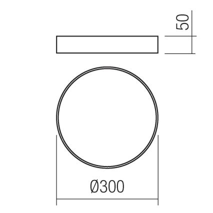 Redo 05-928 - LED Laevalgusti KNOB LED/24W/230V 3000K-6500K 30 cm valge