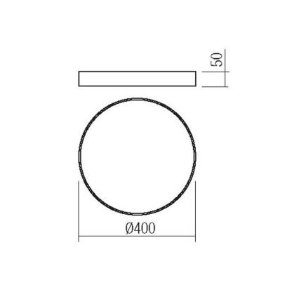 Redo 05-932 - LED Laevalgusti KNOB LED/36W/230V 3000K-6500K 40 cm kuldne