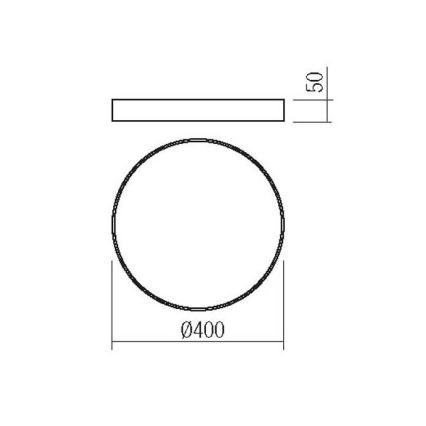 Redo 05-933 - LED Laevalgusti KNOB LED/36W/230V 3000K-6500K 40 cm must