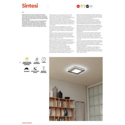 Redo 05-959 - LED Hämardatav laevalgusti SINTESI LED/45W/230V d. 45 cm 3000-6000K + kaugjuhtimispult
