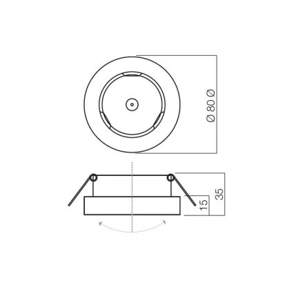 Redo 70278 - Laesse paigaldatav valgusti MT 1xGU5,3/50W/12V läikiv kroom