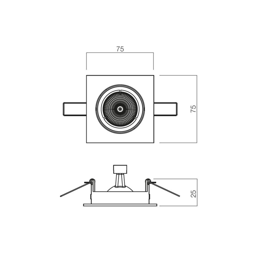 Redo 70328 - Lae sisse paigaldatav valgusti MT 1xGU5,3/50W/12V