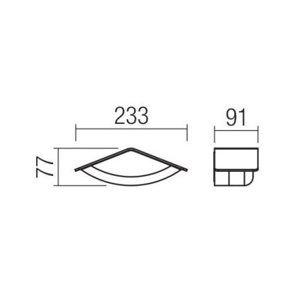 Redo 90001 - LED-seinavalgusti õue CHALET 1xLED/8W/230V IP54