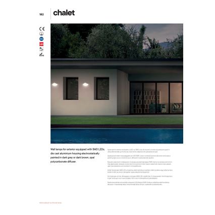 Redo 90001 - LED välisseinavalgusti CHALET LED/8W/230V IP54