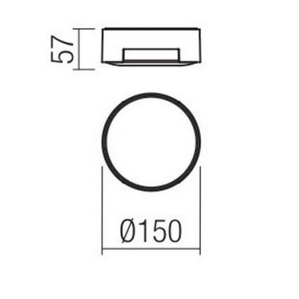 Redo 90004 - LEd Väli laevalgusti SKOR LED/12W/230V d. 15 cm IP54 pruun
