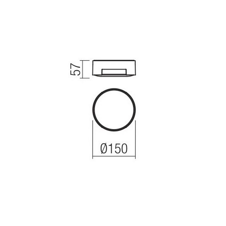 Redo 90004 - LEd Väli laevalgusti SKOR LED/12W/230V d. 15 cm IP54 pruun