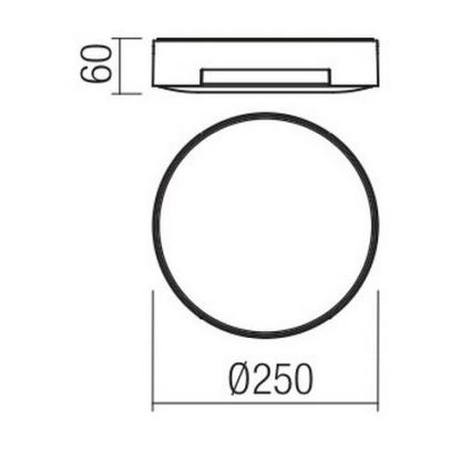 Redo 90006 - LEd Väli laevalgusti SKOR LED/16W/230V d. 25 cm IP54 pruun