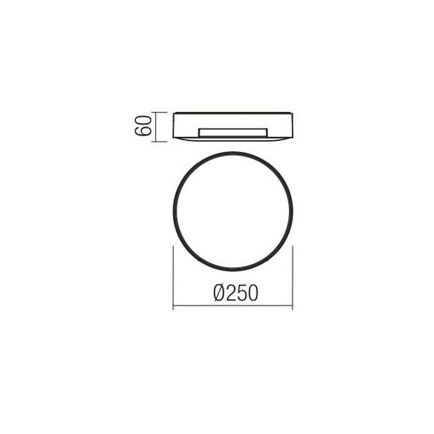 Redo 90006 - LEd Väli laevalgusti SKOR LED/16W/230V d. 25 cm IP54 pruun