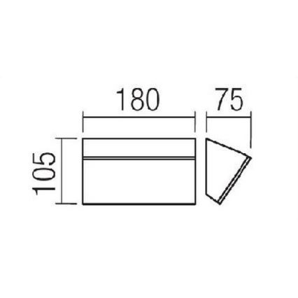 Redo 90015 - LED Seinavalgusti õue TOKYO LED/12W/230V IP54