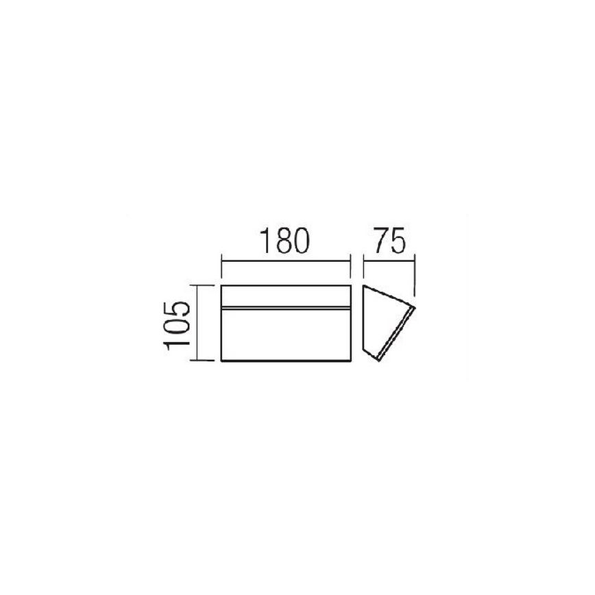 Redo 90017 - LED-seinavalgusti õue TOKYO LED/12W/230V IP54