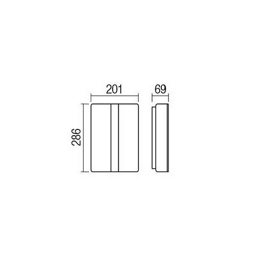 Redo 90023 - LED-seinavalgusti õue BREDA 1xLED/12W/230V IP54