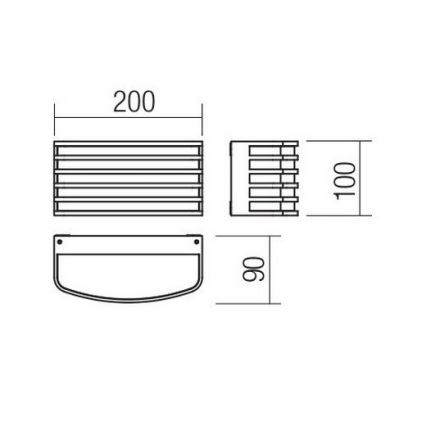 Redo 90038 - LED Väli seinavalgusti SEBRA LED/15W/230V IP54