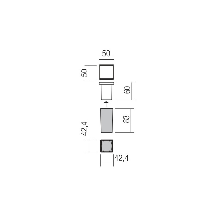 Redo 90040 - LED Süvistatav välivalgusti INCAS LED/2,3W/230V IP65