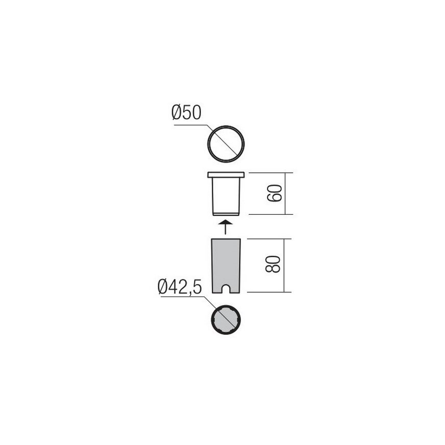 Redo 90042 - LED Süvistatav välivalgusti INCAS LED/2,3W/230V IP65