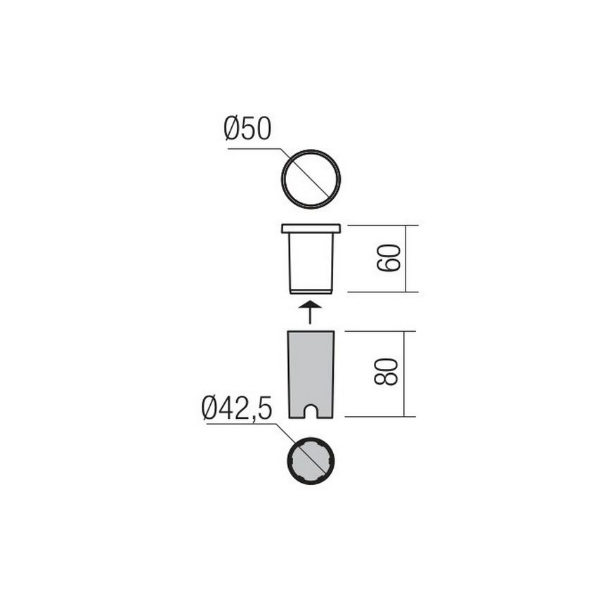 Redo 90044 - LED Süvistatav välivalgusti INCAS LED/2,3W/230V IP65