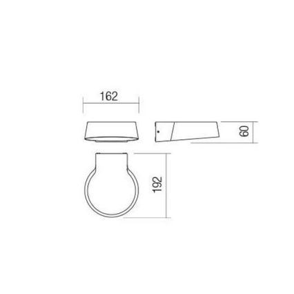 Redo 90046 - LED-seinavalgusti õue PHASER LED/12W/230V IP54