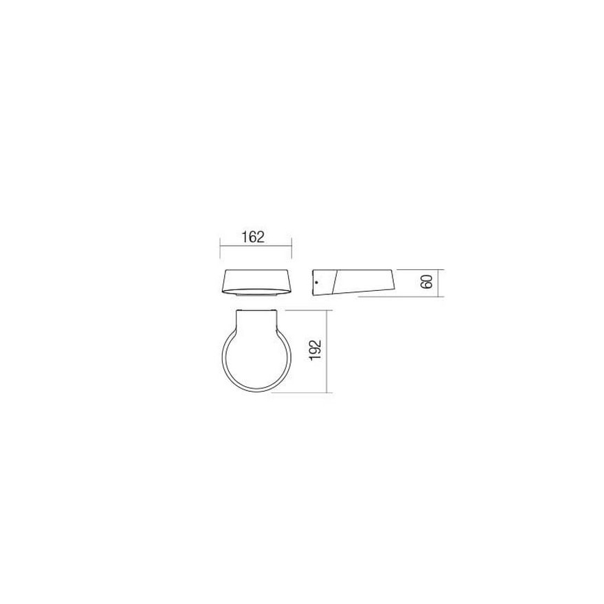 Redo 90046 - LED-seinavalgusti õue PHASER LED/12W/230V IP54