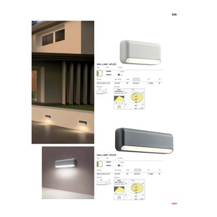 Redo 90070 - LED-seinavalgusti õue SAPO 1xLED/3W/230V IP65