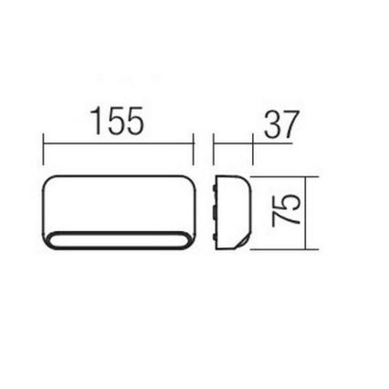 Redo 90070 - LED-seinavalgusti õue SAPO 1xLED/3W/230V IP65