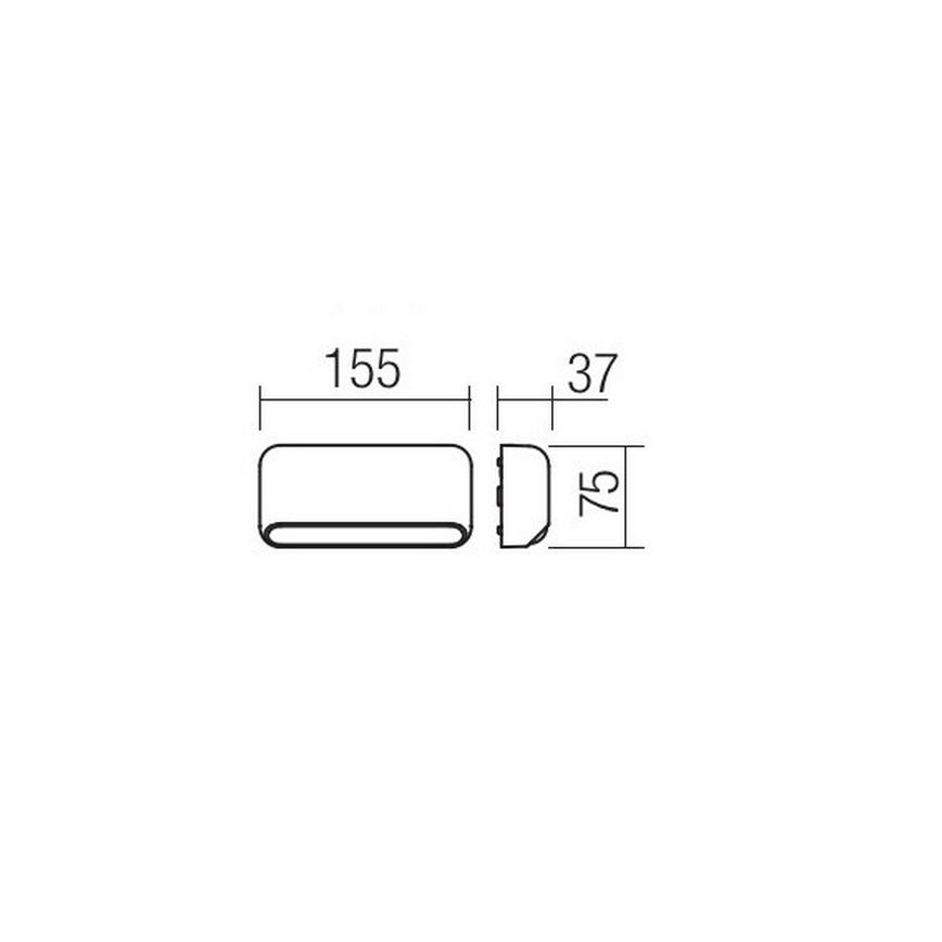 Redo 90070 - LED-seinavalgusti õue SAPO 1xLED/3W/230V IP65