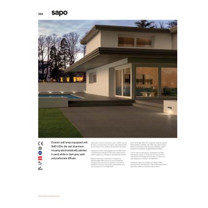 Redo 90070 - SAPO LED välisseinavalgusti LED/3W/230V IP65