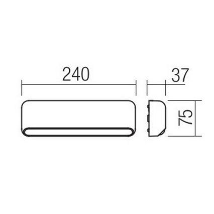 Redo 90072 - LED Seinavalgusti õue SAPO 1xLED/5W/230V IP65