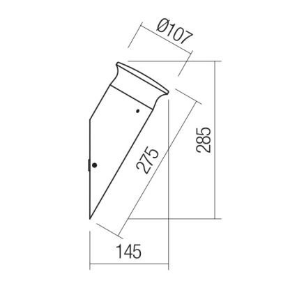 Redo 90073 - LED Väli seinavalgusti ALGON LED/9W/230V IP65 must