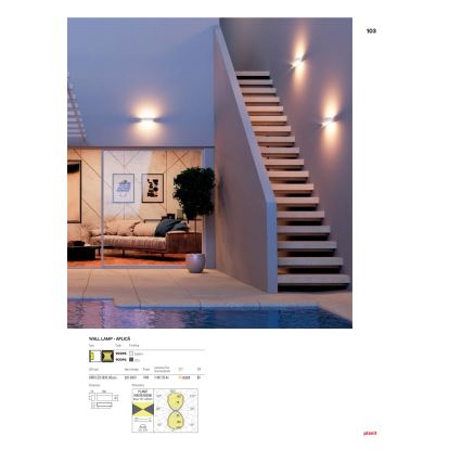 Redo 90096 - LED-välisseinavalgusti PLANIT LED/10W/230V 3000K IP54 antratsiit