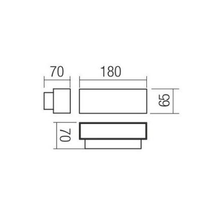 Redo 90096 - LED-välisseinavalgusti PLANIT LED/10W/230V 3000K IP54 antratsiit