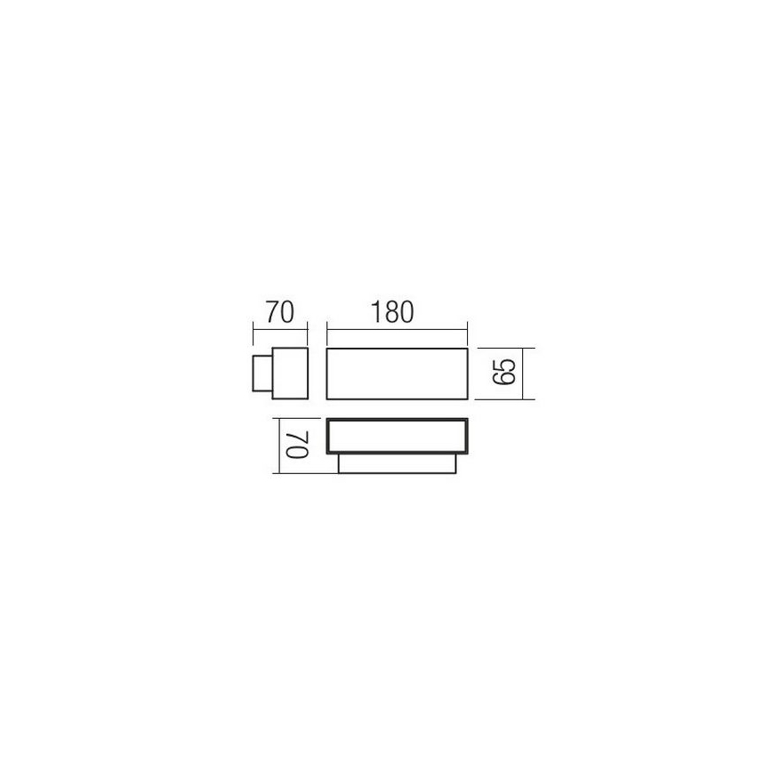 Redo 90096 - LED-välisseinavalgusti PLANIT LED/10W/230V 3000K IP54 antratsiit
