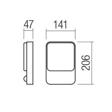 Redo 90127 - COLIN LED välisseinavalgusti, 9 W, 230 V, 3000 K, IP54, valge