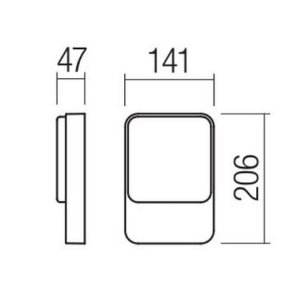 Redo 90129 - LED-seinavalgusti õue COLIN 1xLED/9W/230V IP54