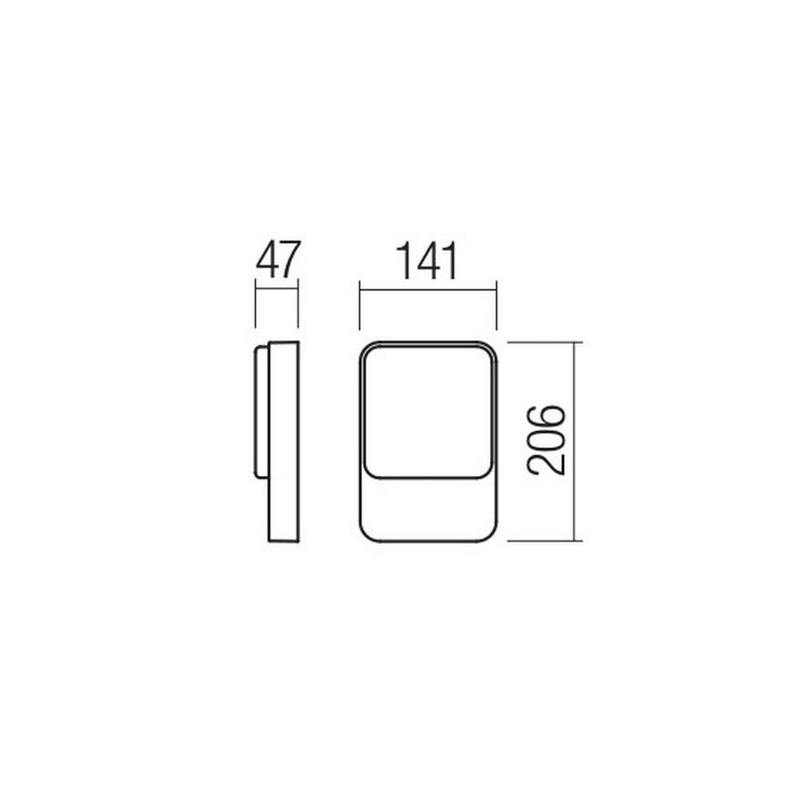 Redo 90129 - LED-seinavalgusti õue COLIN 1xLED/9W/230V IP54