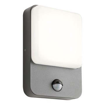 Redo 90134 - LED-välisseinavalgusti liikumis- ja hämarussensoriga COLIN LED/9W/230V 4000K IP54 antratsiit
