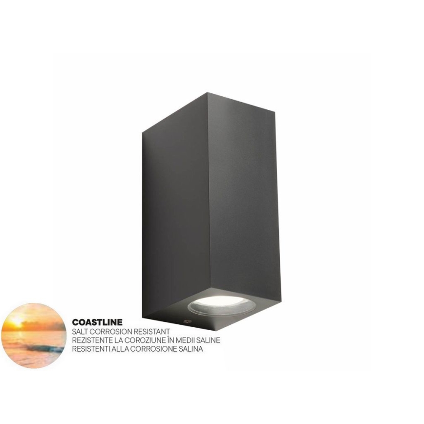 Redo 90152 - Seinavalgusti õue PUNTA 2xGU10/7W/230V IP44