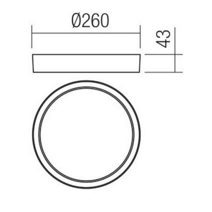 Redo 90155 - LEd Väli laevalgusti PONZA LED/16W/230V d. 26 cm IP65