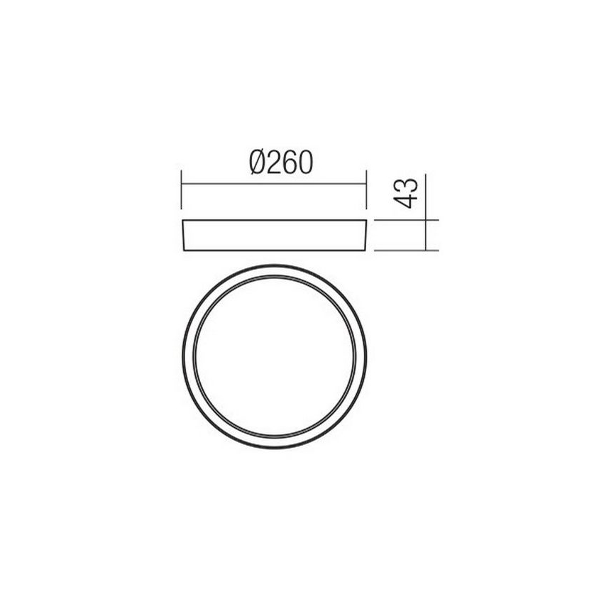 Redo 90155 - LEd Väli laevalgusti PONZA LED/16W/230V d. 26 cm IP65