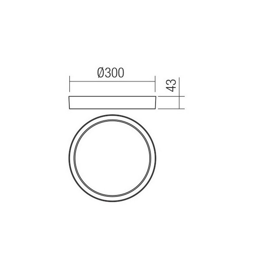 Redo 90156 - LEd Väli laevalgusti PONZA LED/18W/230V d. 30 cm IP65