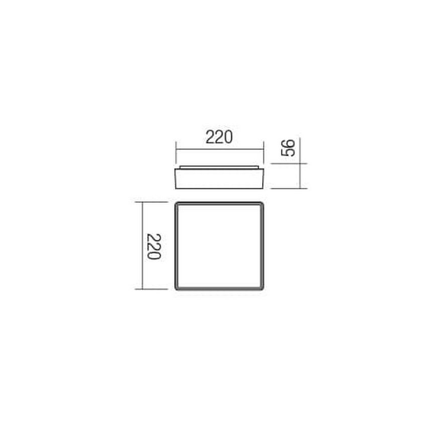 Redo 90157 - LEd Väli laevalgusti MARINA LED/12W/230V 22x22 cm IP65 antratsiit