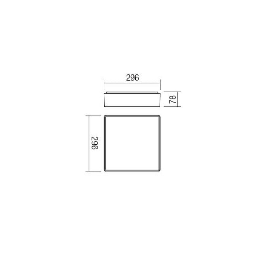 Redo 90158 - LEd Väli laevalgusti MARINA LED/16W/230V 29,6x29,6 cm IP65 antratsiit