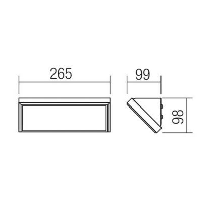 Redo 90159 - LED Seinavalgusti õue MAKO 1xLED/12W/230V IP65